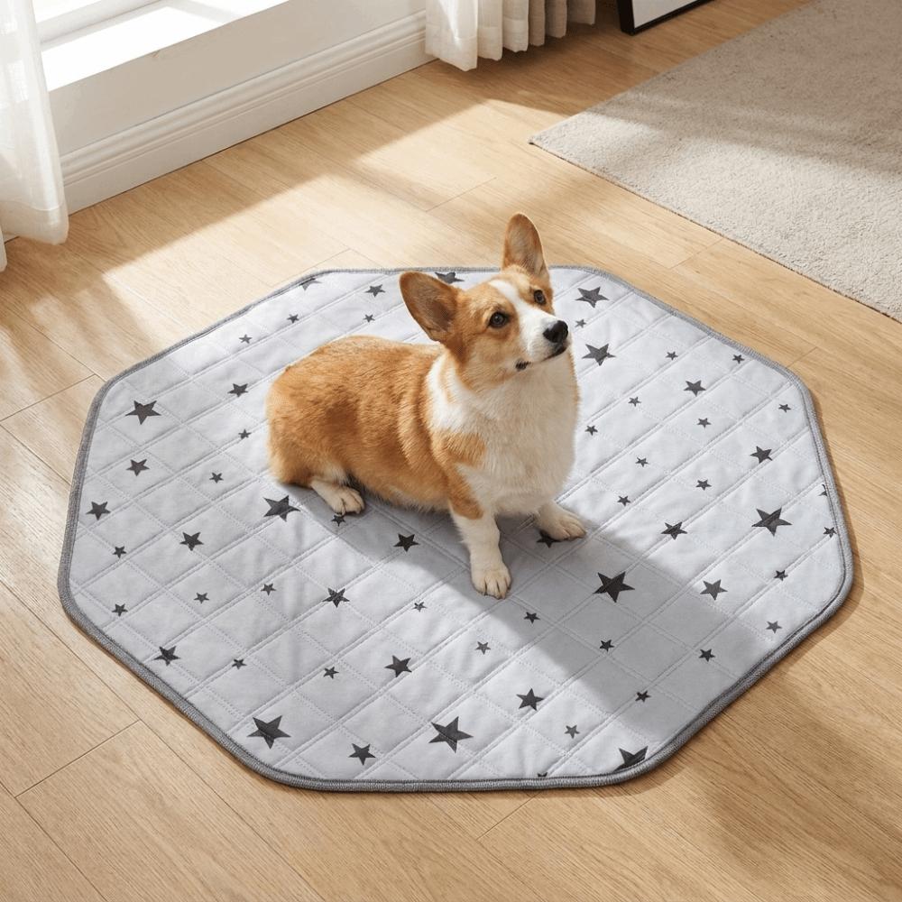 Anti Slip Dog Pee Pads Washable Puppy Training Pad Octagonal Dog Urine Pad for Dog Cat