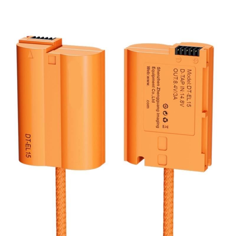 D Tap to EN EL15 Virtual Battery Power Adapter Cable For D7100 D810 D7500 V1 Z6 II Cameras