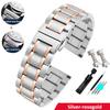 316L Solido Estremità Curva Acciaio Inossidabile Cinturino per Orologio Due Interfacce Catena per Orologio 16 18 19mm 20mm 21mm 22mm 23mm 24mm Braccialetto Strap