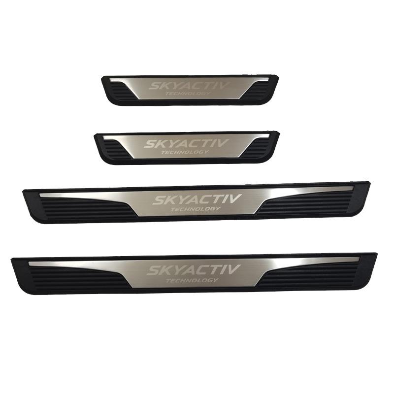 For Mazda CX70 CX-70 2024 2025 Car Door Sill Threshold Scuff Plate Cover Protector Auto Stickers Styling Trim Accessories