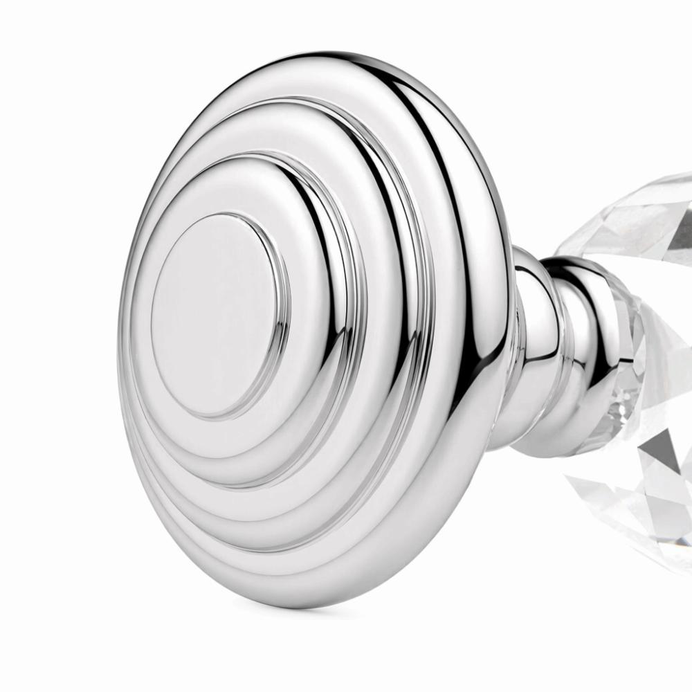 10pcs Silver-Transparent Cabinet Knobs Flat-top Cabinet Door Handles Glass Drawer Pulls Cupboard