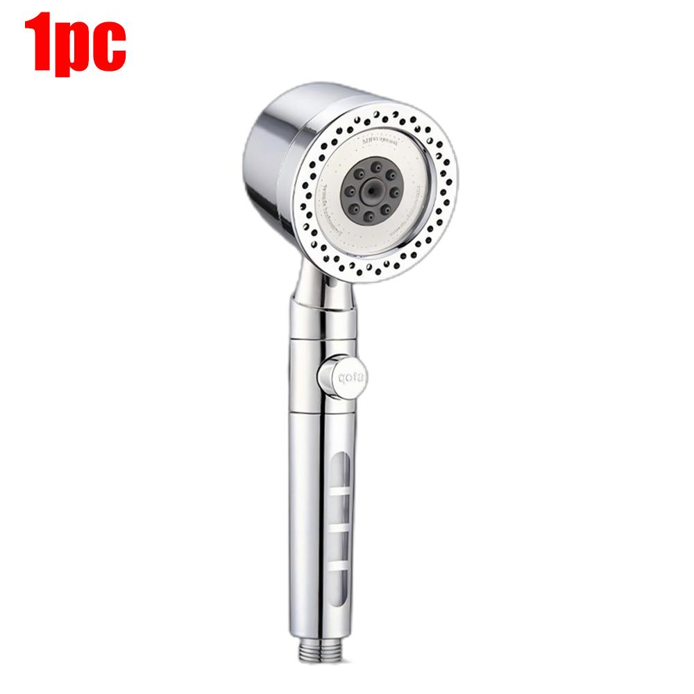 6 Modes High Pressure Shower Head ABS Water Saving Filter Showerhead Fall Resistance Bath Shower Nozzle Set with Stop Button