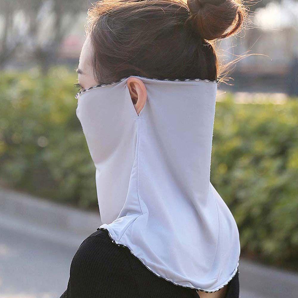 Floral Sunscreen Veil Driving Face Mask Summer Sunscreen Mask Face Gini Mask Womne Neckline Mask