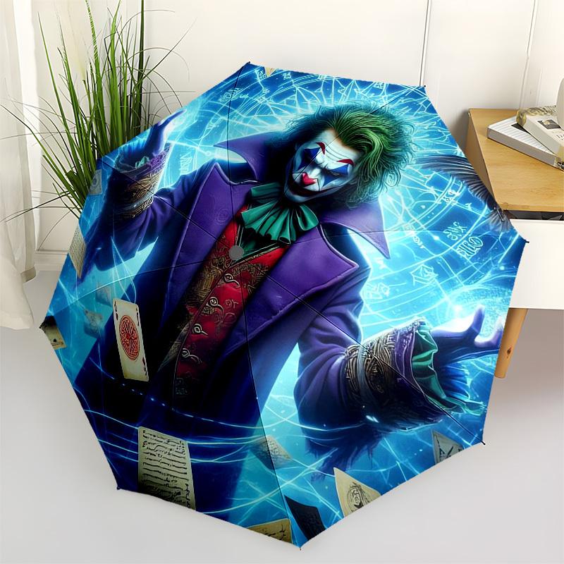 

1pc Joker Magic Cards Raven Umbrella with Plastic Handle,Suitable for All Seasons Travel Outdoor Multi-functional UmbrellaDCS067
