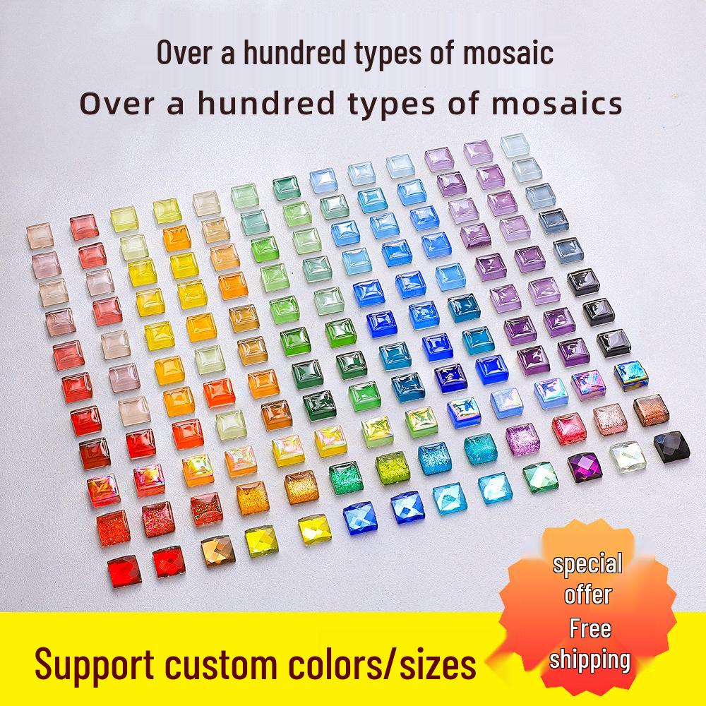 1cm Crystal Glass Colored Stones Mosaic DIY Kit for Kids
