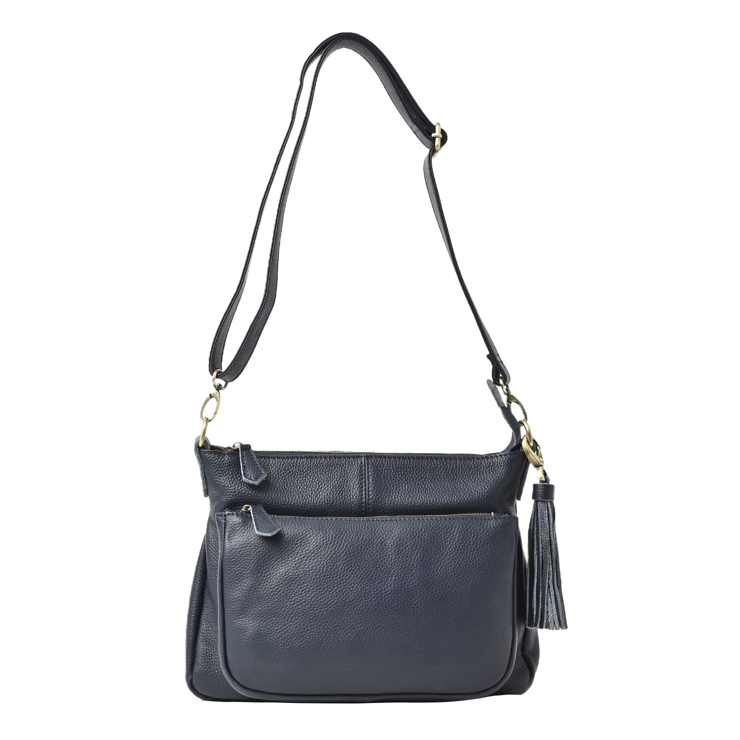 

Shoulder Bag Leather Small Crossbody Ariel Plus Navy [Notre Favorie] Men s (Gold Hardware)