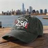 United States of America 250 Years Anniversary Adjustable Baseball Cap 1776 to 2026 Embroidered Cotton Hat Unstructured Dad Cap