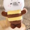 Cute Dress Up Seal Plush Keychain, Small Stuffed Animal Otter Pendant for Bag Backpack Purse, Kawaii Key Ring Charm, Gift for Girls Women