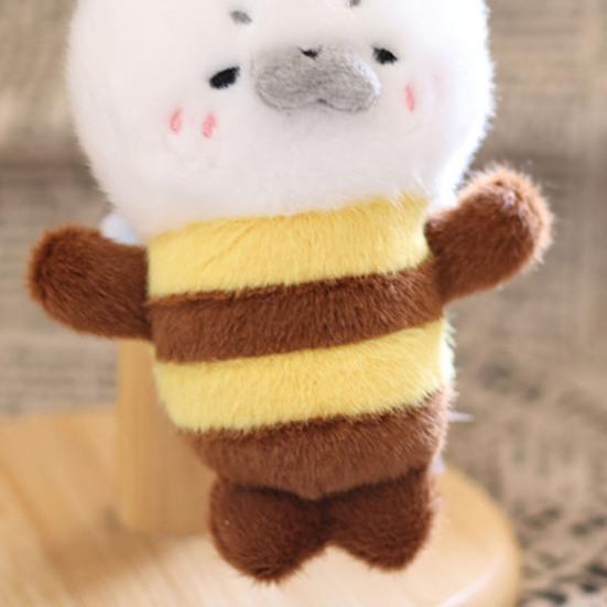 Cute Dress Up Seal Plush Keychain, Small Stuffed Animal Otter Pendant for Bag Backpack Purse, Kawaii Key Ring Charm, Gift for Girls Women
