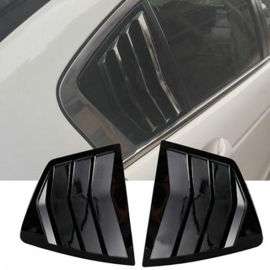 2Pcs For Honda Accord 2008-13 Gloss Black Side Window Louver Shutter Cover Trim