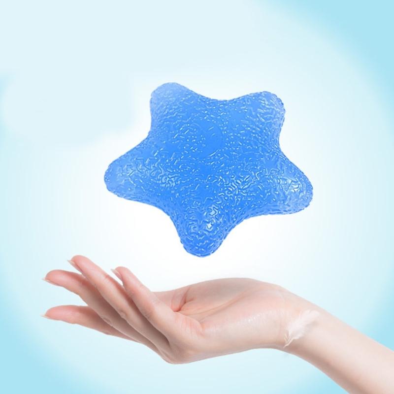 Rehabilitative Hand Grip Device Star Shape Hand Trainer SEBS Texture for Carpal Tunnel Syndrome and Post Injury Recovery