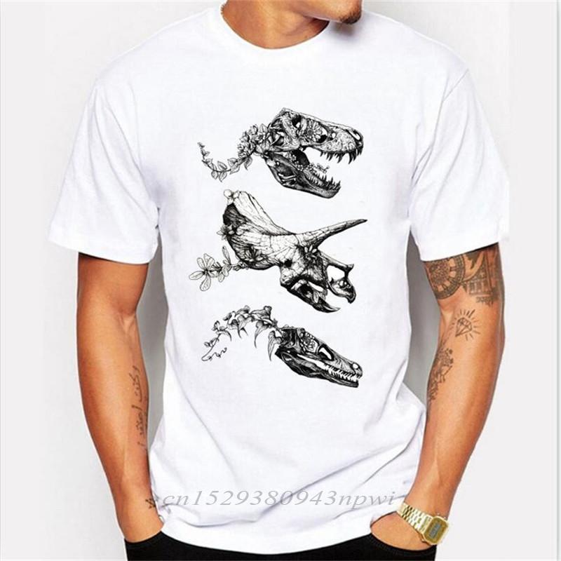 

Jurassic Bloom Design T shirt Men Harajuku men Tops Male Cool Dinosaur Print Tshirt hipster tops Short sleeve 2020 New S