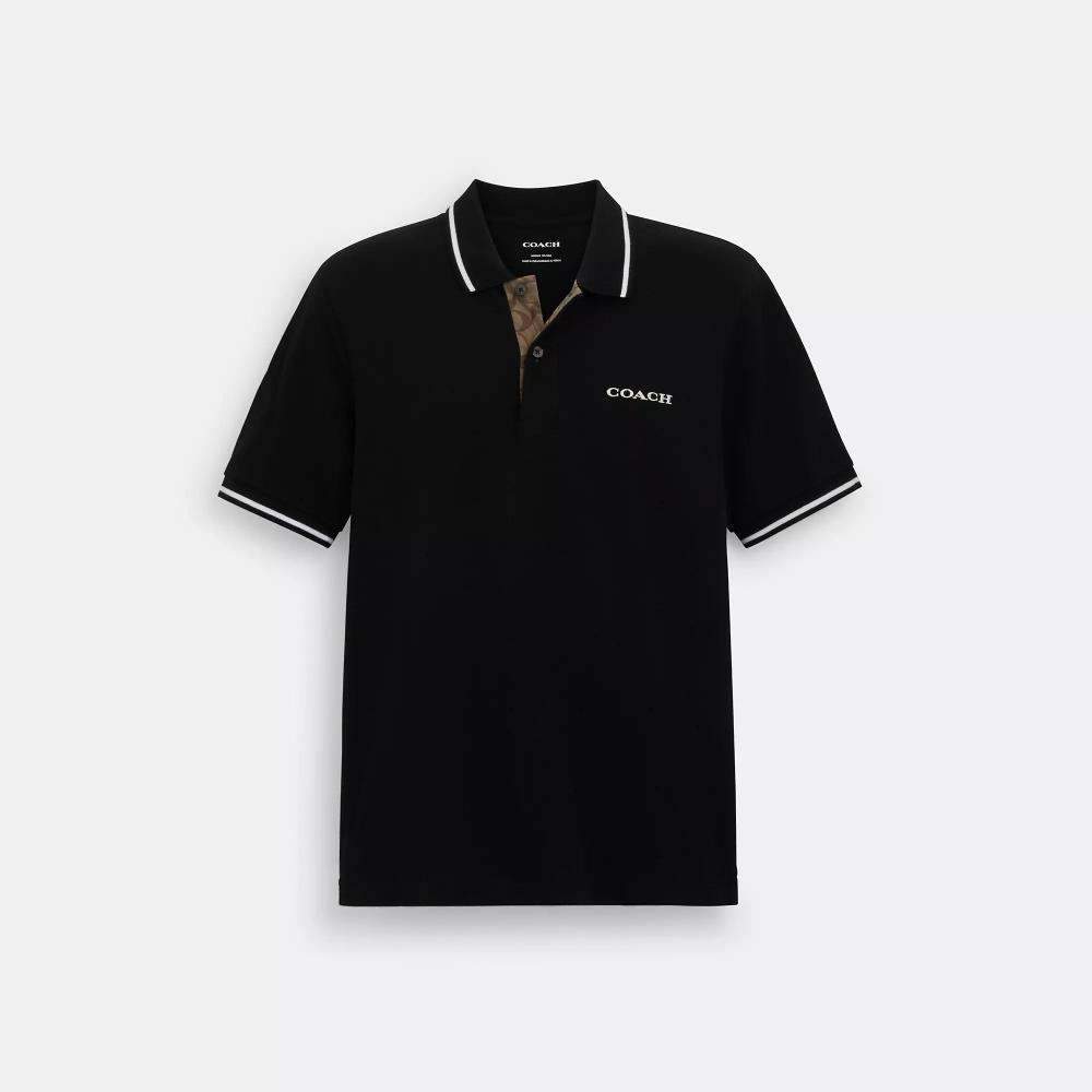 

Поло Coach Signature черный