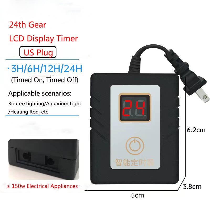LCD Intelligence Timer Aquarium Light Timer Fish Tank Timing Socket Adjustable Aquarium Timer Controller Light Timing System