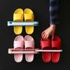 2Pcs Slippers Storage Rack Punching Free 3 In 1 Wall-Mounted Folding Organizer Kitchen Bathroom Slipper Stand
