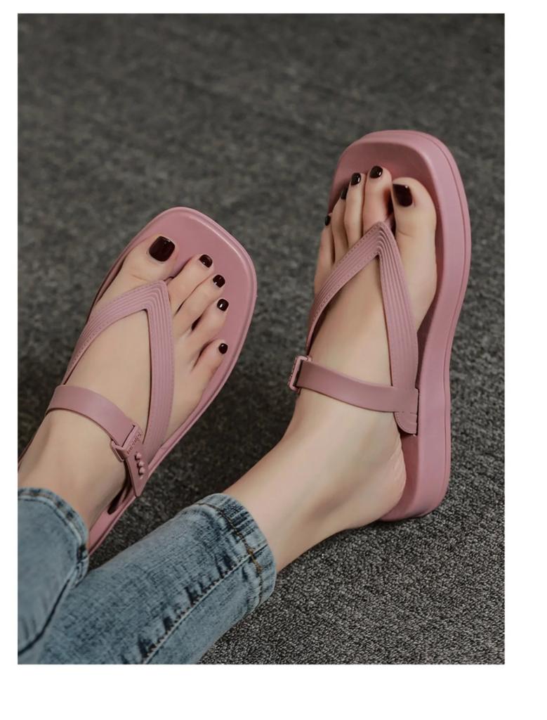 2024  Flip Flops for Women Casual Flat Slippers Sandals Comfort Lady PVC Beach Shoes Woman Slides Footwear