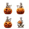 Festives Decorative Light Energy Efficient Halloween Pumpkin Skull Lamp Figurine for Parties and Homes Home Decorations HX6C