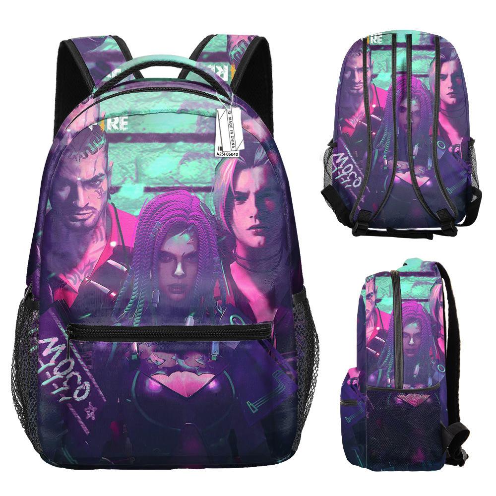 Harajuku Kpop Youthful Novelty School Bags Unisex Free Fire Travel Bags 3D Print Oxford Waterproof Notebook Shoulder Backpacks