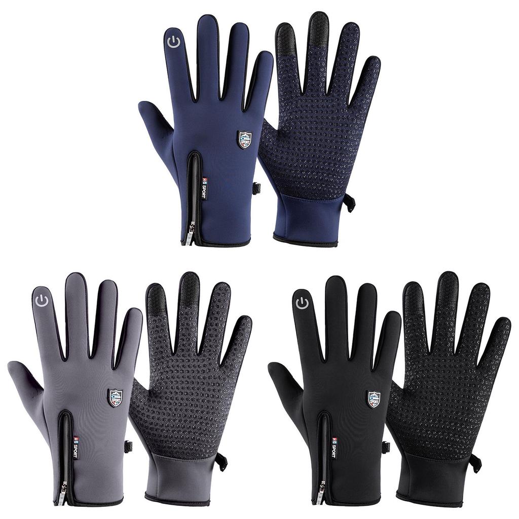 Outdoor Winter Windproof Waterproof Nonslip Fleece Gloves For Men And Women