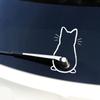 Funny Moving Cat Tail Stickers Art Design Car Rear Window Vinyl Declas Creative Vehicle Windshield Cute Animal Decoration