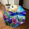 1PC Dragonfly Flowers Automatic Open/Close Umbrella with Windproof, 8-Rib Sturdy Canopy, Durable Ribs, Fashionable Design, Outdoor Accessory, Fun Prin