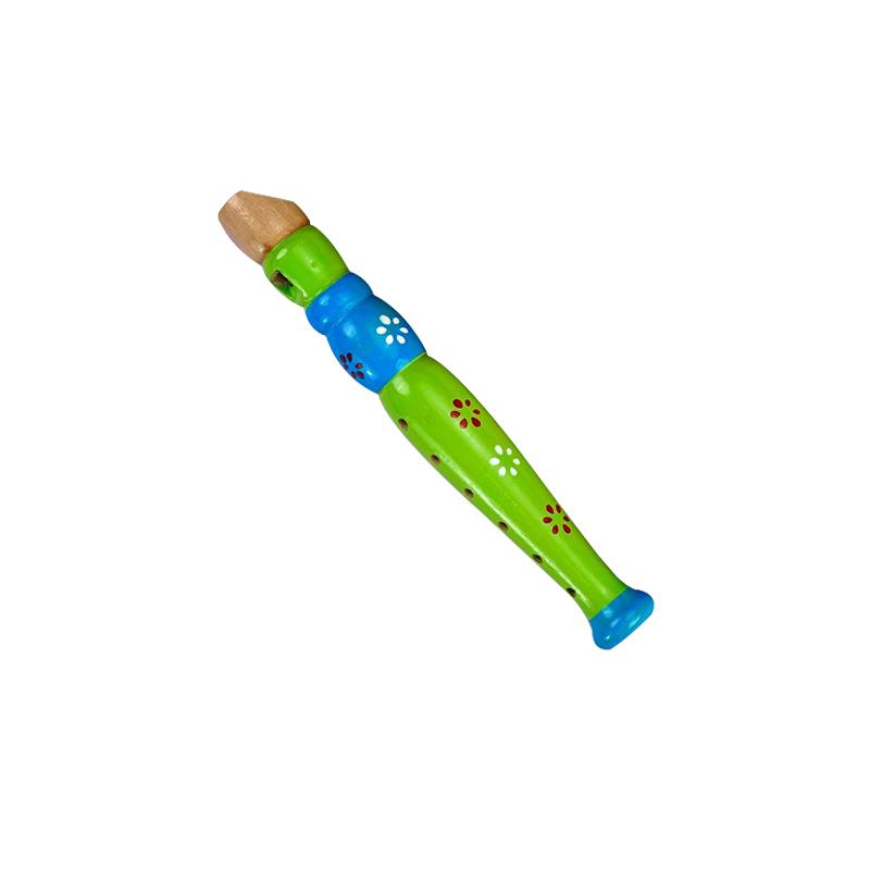 Colorful Wooden Cartoon Flute & Harmonica Wood Music Instrument Toys for Kids Early Educational Musical Toys for Children