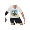 Under Armour Short Sleeve Graphic Print Crew Neck T-Shirt Men Tops White 1361923-100