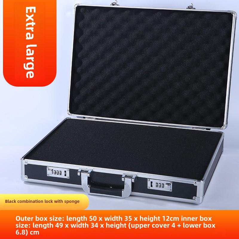 Cutie de scule portabilă din aliaj de aluminiu cu încuietoare pentru depozitarea feroneriei, documentelor și numerarului