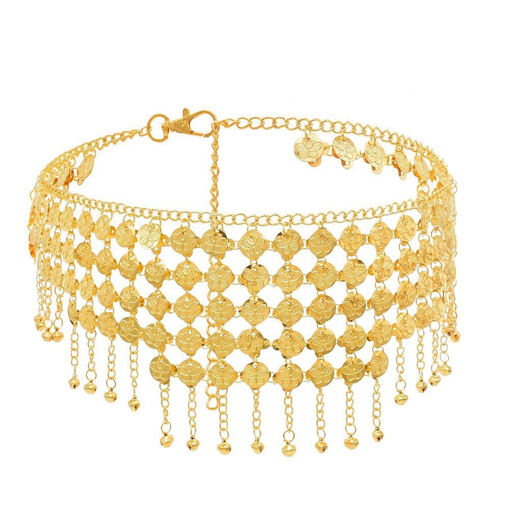 Vintage India Belly Dance Gold Silver Color Waist Chain Gypsy Thai Turkish Hollow Flower Chain Belts Afghan Dress Moroccan Belts