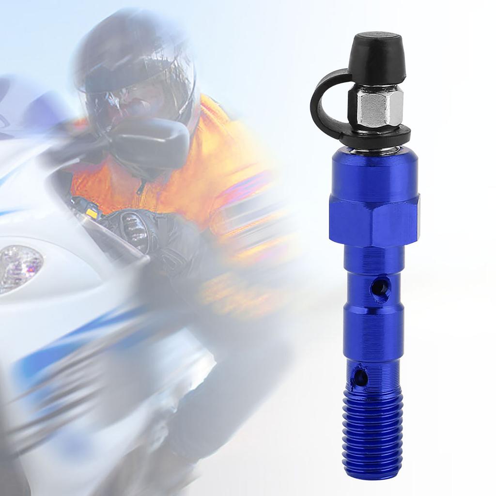 Motorcycle M10*1.25mm Brake Caliper Screw Banjo Bleed Nipple Washers Dust Blue