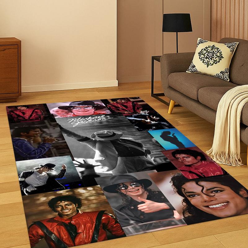 MJ Michael Jackson King of Pop Star Carpet Rug for Bedroom Living Room Sofa Doormat Home Decor,Kid Game Area Rug Non-slip gift