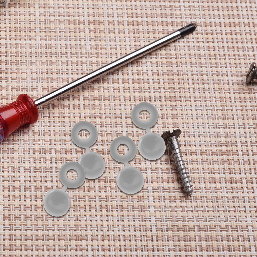 100Pcs Decorative Screw Cover Caps Plastic Hinged Flip Top Screw Head Covers for Home Office Furniture Enhancement
