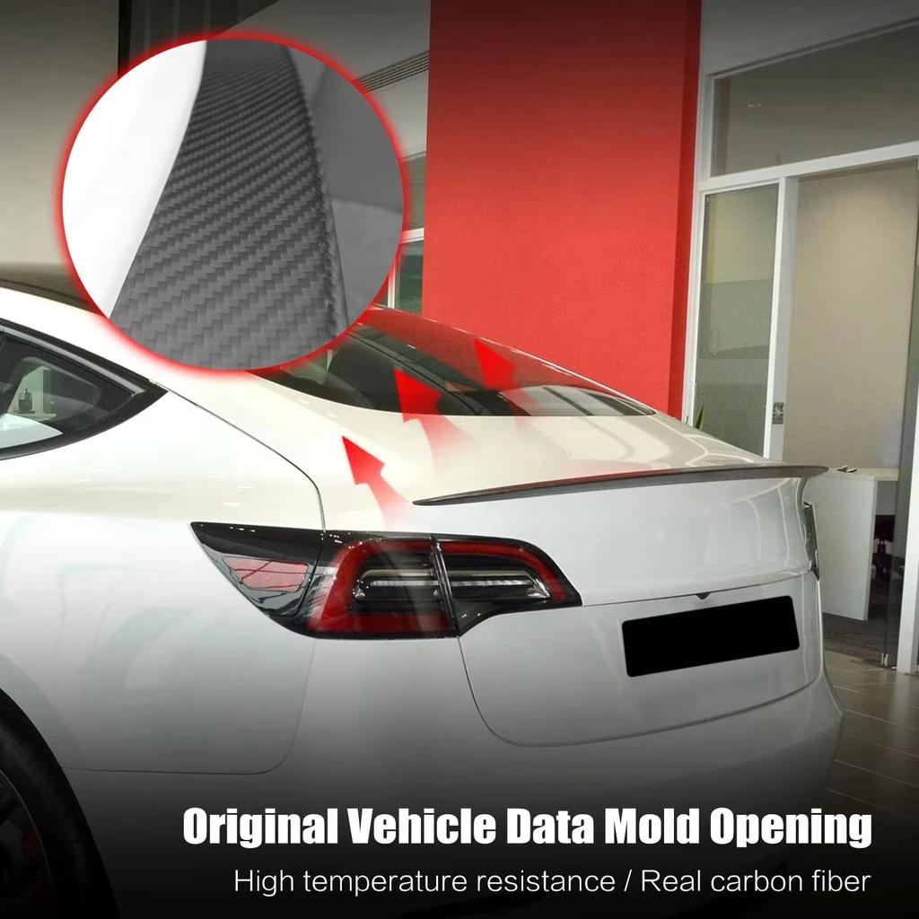 For Tesla Model 3 Highland 2026 Model Y 2024 Real Carbon Fiber Spoiler 2020-2025,Trunk Lid Wing,Car Exterior Styling