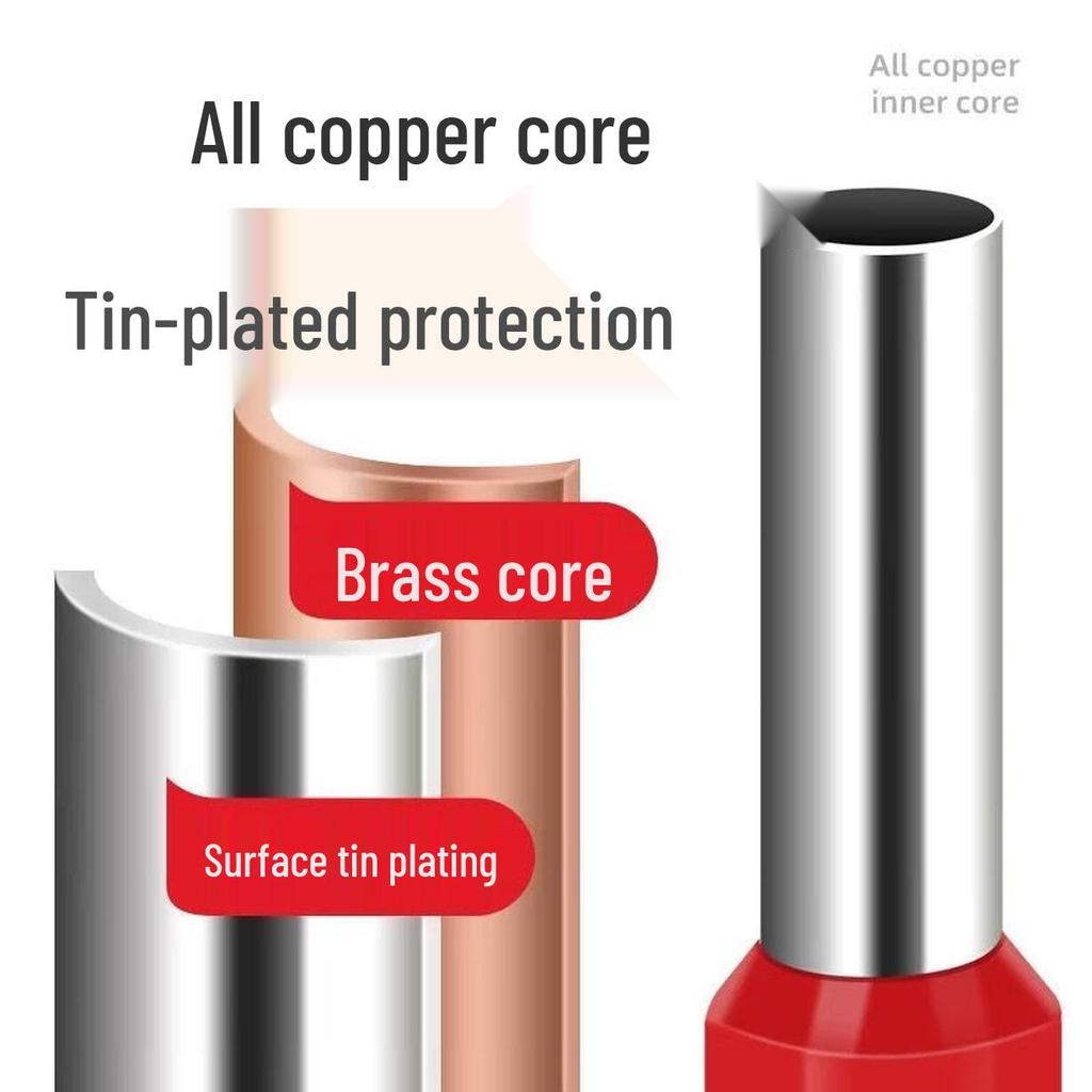 VE Tube Pre-Insulated Crimp Terminal Kit - European Pin Type Copper Wire Lugs