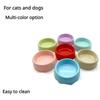 New Nordic Solid Color Style Pet Plastic Bowl Simple Round Mouth Dog Bowl Small Fresh Dog Food Set Cat Pet Bowl Dog Accessories