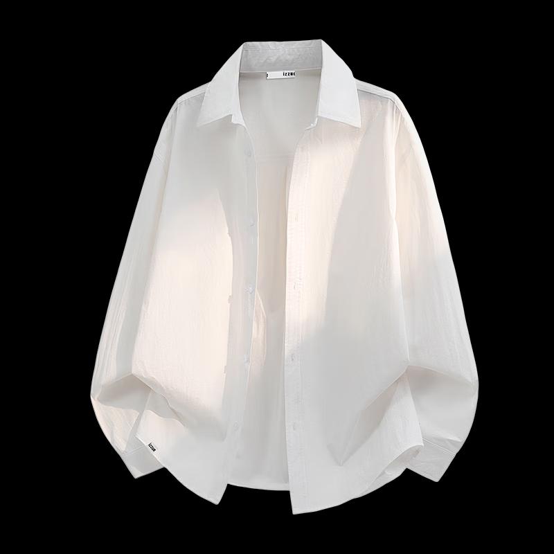 Izzueit Men's Ice Silk Cooling Casual Shirt
