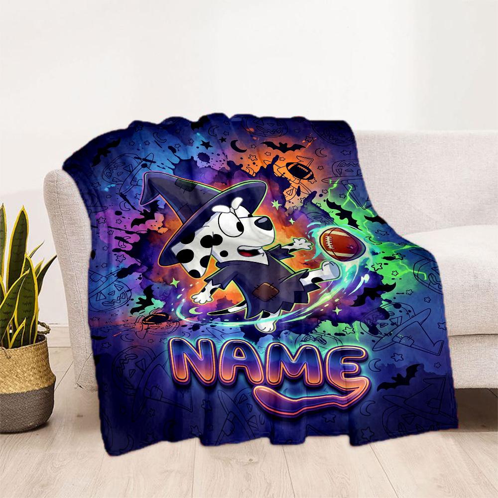Halloween Costume Party Customize Text Blanket Gift Customizable Blanket Soft & Cozy Throw For Office Office Chair Bedding Living Room