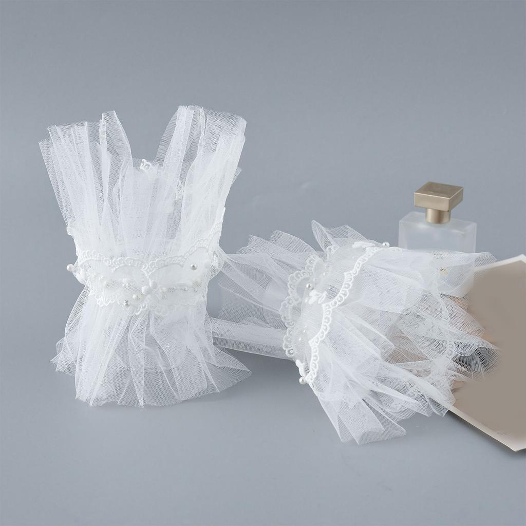 Dames Polsmanchetten Afneembare Eenvoudige Manchetten Winter Herfst Shirts Trui Sweatshirt Elegante Parel Kant Polsaccessoires