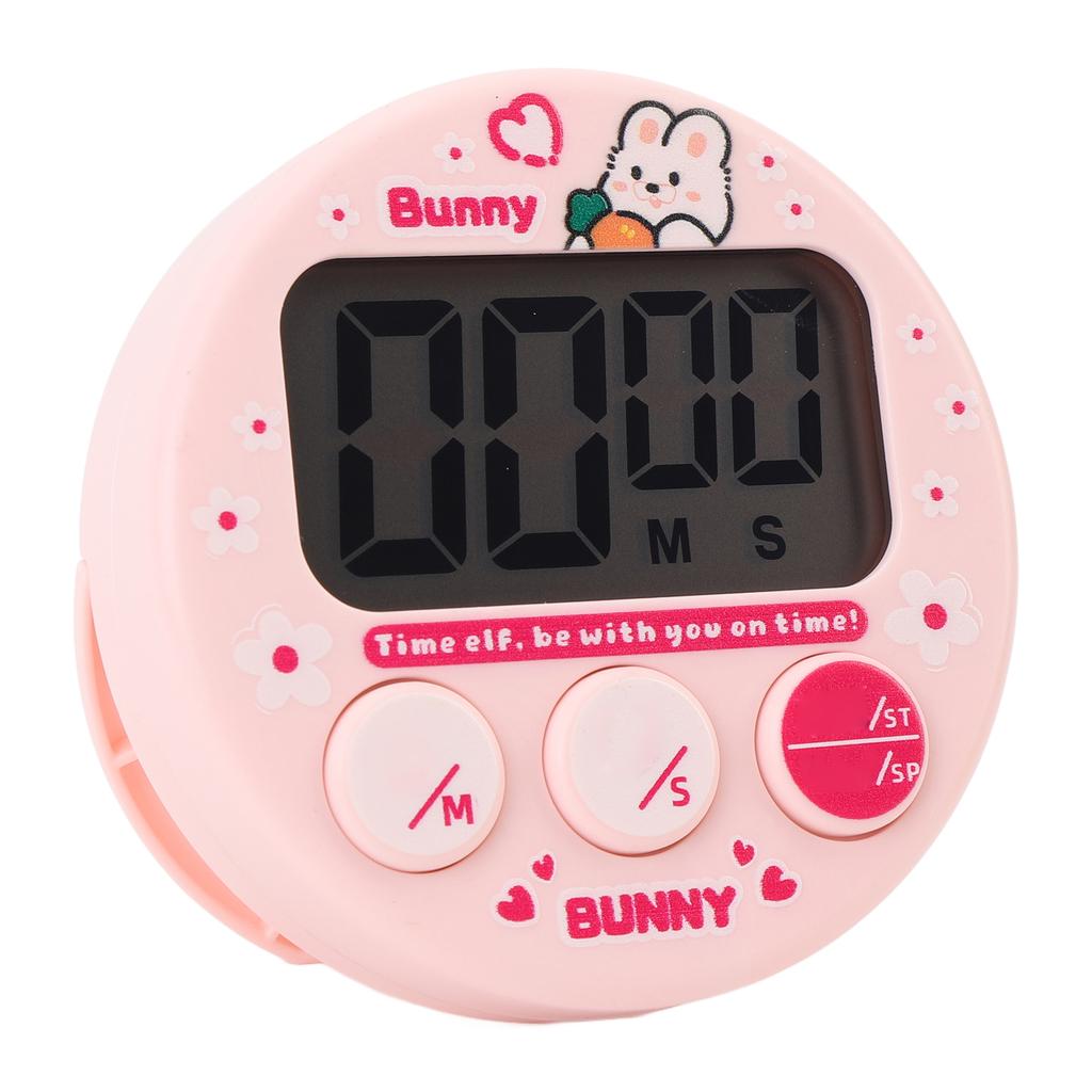 Minuteur de cuisine numérique écran LCD compact dessin animé électronique magnétique pour enfants