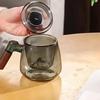 Zhenqi Heat-Resistant Glass Tea Cup with Wooden Handle