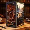 MOQ 1 Drop Shipping Book Nook Kit Miniature Book Nook DIY Miniature House Kit Architecture DIY House Miniature Toys CE Certified