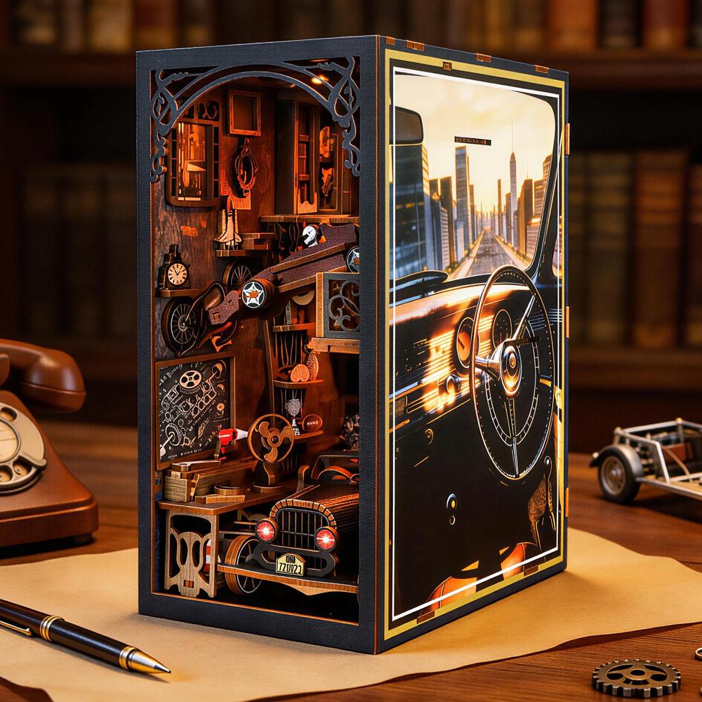 MOQ 1 Drop Shipping Book Nook Kit Miniature Book Nook DIY Miniature House Kit Architecture DIY House Miniature Toys CE Certified