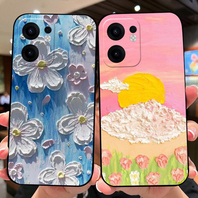 For Oppo Reno13 F Case Reno 13 F 4G 5G Color Painted Soft Silicone Phone Shells For OPPO Reno 13F Shockproof Bumper Fundas Cover