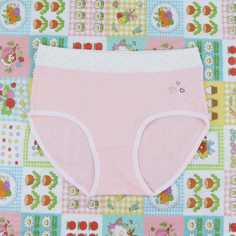 Large Size Girls Spring and Autumn Students High Waist Triangle Briefs