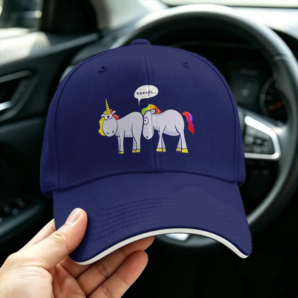 Summer Unicorn Pooping Rainbow Baseball Cap Outdoor Sport Casual Custom Logo Sun Hip Hop Couple Women Hot Sale Baseball Caps
