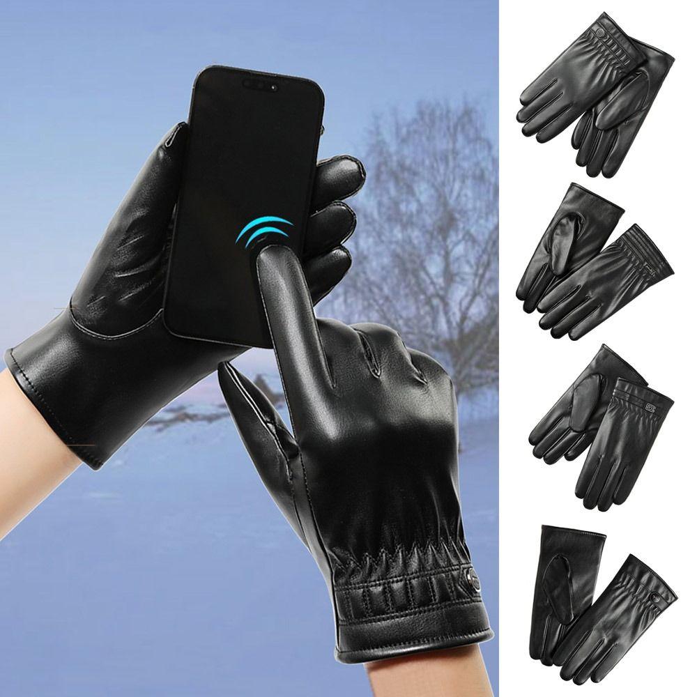 Fashion Touchable Screen Winter Gloves Warm Waterproof Skiing Gloves Cold Proof Lining Fleece Driving Mittens Unisex