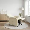Recliner Chair Cream Faux Leather