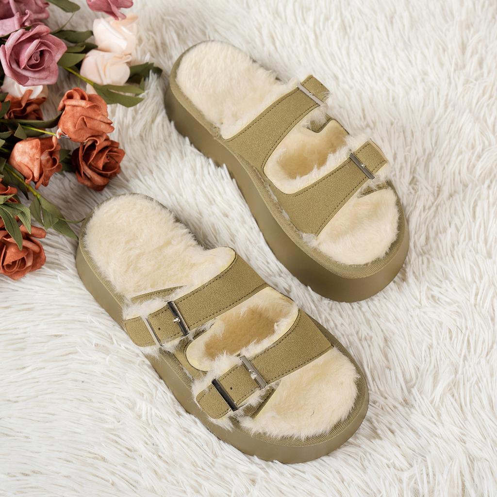 Fashion 2024 Spring and Autumn Women High Appearance Warm Fashion Slippers Women Comfortable Non-slip Comfortable Slippers Slides Women