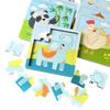 New 9 Piece Wooden Puzzle Toy Educational Cognitive Learning For Toddlers Cartoon Animals Vehicles Toddler Board Kids Gift