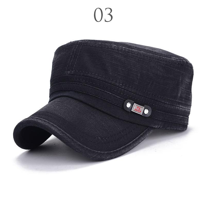 Men Korean Casual Sun Hats Flat Top Hat 
